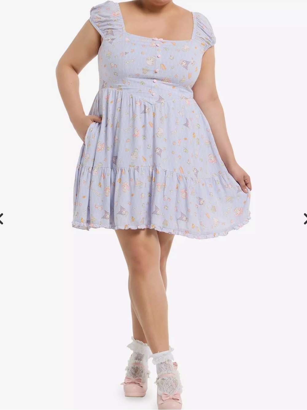 My Melody Kuromi My Sweet Piano Tea Party Dress Plus Size 3X NWT hot topic
